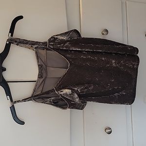 Gray velvet blouse Bagatelle SMALL